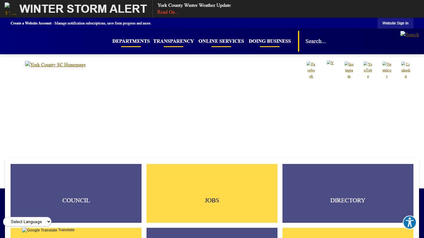 York, SC Official Website